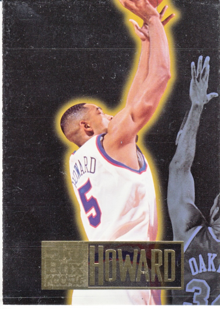 Front view of Juwan Howard 1994-95 SkyBox Premium #293 basketball card - Base edition (Washington Bullets)