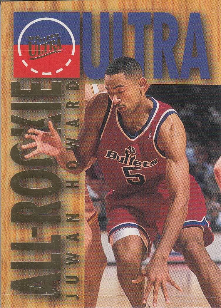 Front view of Juwan Howard 1994-95 Ultra #3 basketball card - Base edition (Washington Bullets)