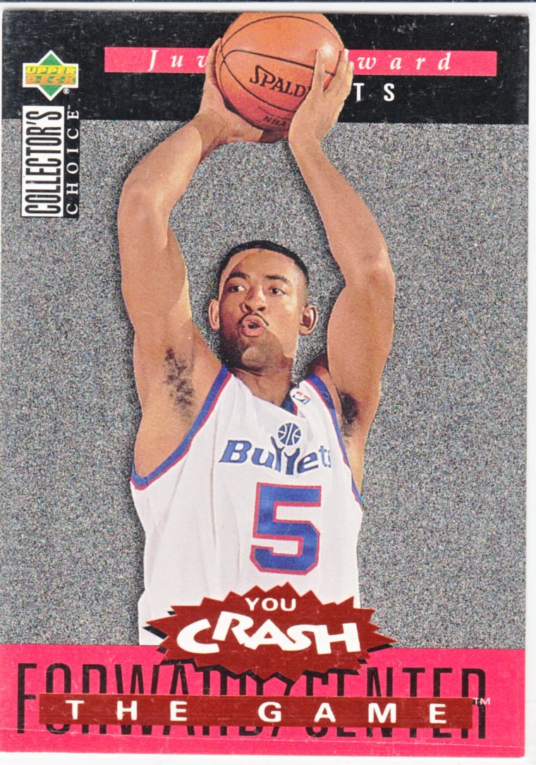 Front view of Juwan Howard 1994-95 Collectors Choice #S4 basketball card - Redemption edition (Washington Bullets)
