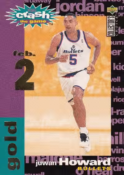 Juwan Howard | 1995-96 Upper Deck Collectors Choice Crash The Game Assists/Rebounds Gold #C3