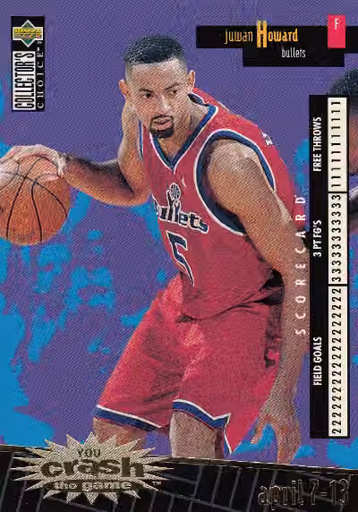 Juwan Howard | 1996-97 Upper Deck Collectors Choice You Crash The Game Scoring 2 7-13 Apr Gold #C29