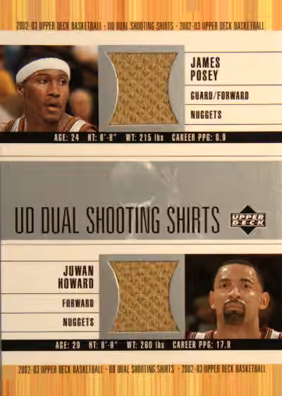 Juwan Howard | 2002-03 Upper Deck Upper Deck Dual Shooting Shirts Jersey #JP/JH-S