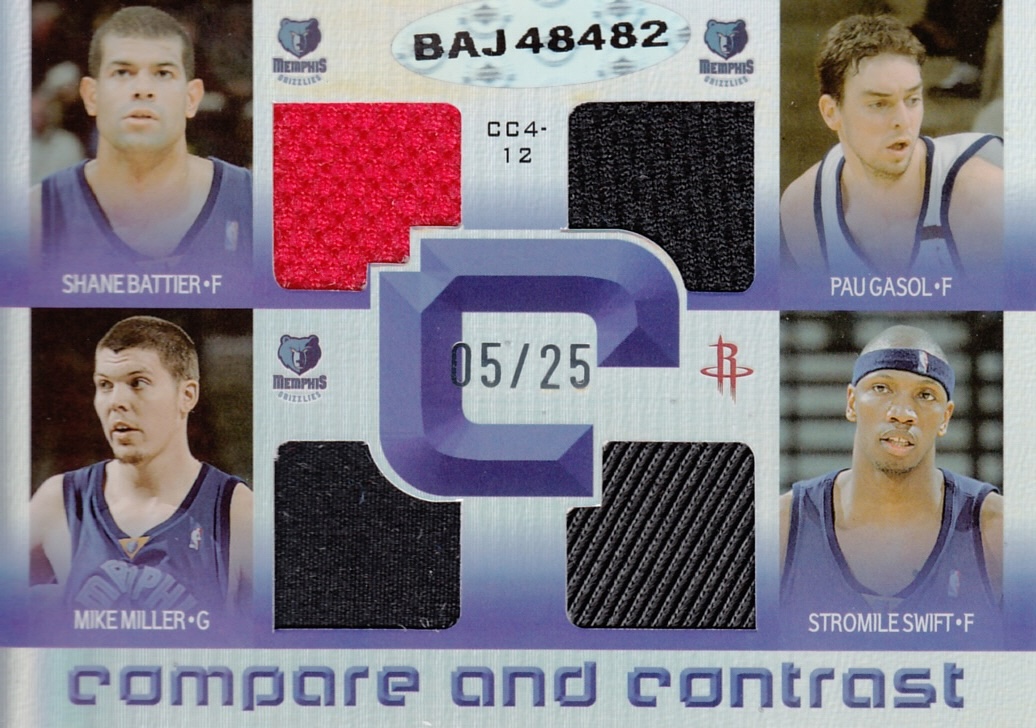 Back view of Juwan Howard 2005-06 UD Reflections #37 showing stats for Houston Rockets