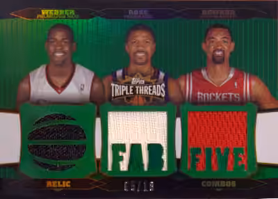 Juwan Howard | 2006-07 Topps Topps Triple Threats Relics Combos Emerald #TTRC-55