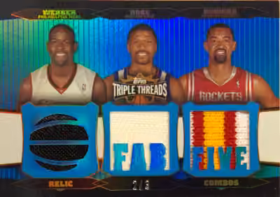 Juwan Howard | 2006-07 Topps Topps Triple Threats Relics Combos Sapphire #TTRC-55