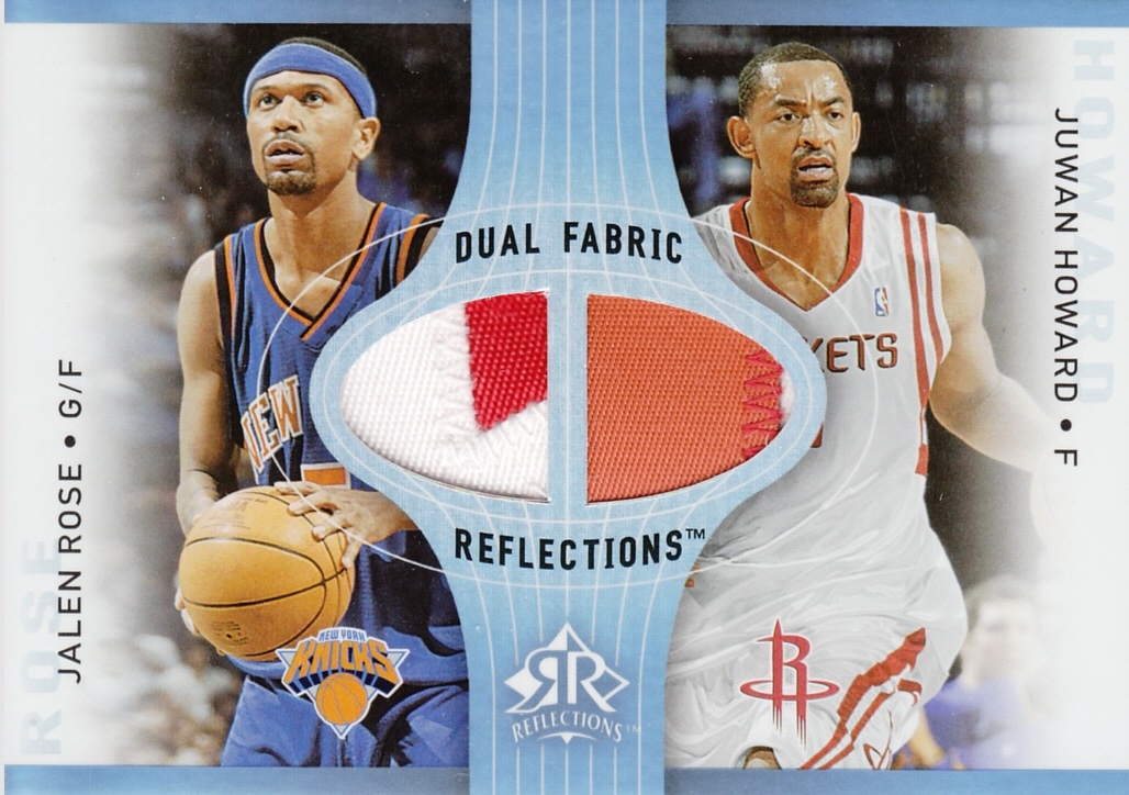 Front view of Juwan Howard 2006-07 UD Reflections #DR-HR basketball card - Blue edition (Houston Rockets)