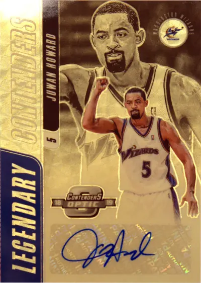 Juwan Howard 2018-19 Panini Panini Contenders Optic Contenders Autographs Gold Vinyl LC JWH