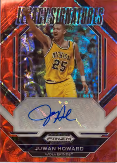 Juwan Howard | 2023-24 Panini Panini Prizm Draft Picks Legacy Signatures Choice Red #LS-JHW