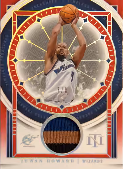 Juwan Howard | 2023-24 Panini Panini National Treasures Timeless Treasures Materials International Red #TM-HOW