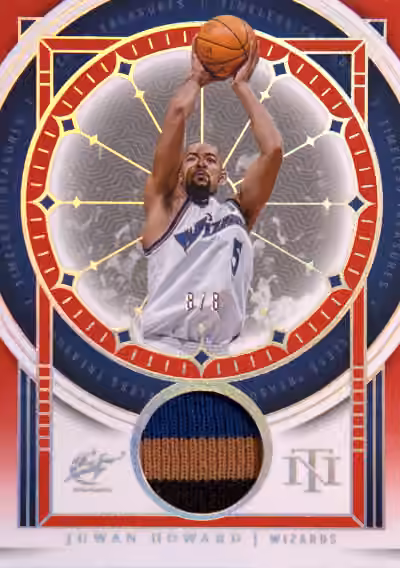 Juwan Howard | 2023-24 Panini Panini National Treasures Timeless Treasures Materials International Red #TM-HOW