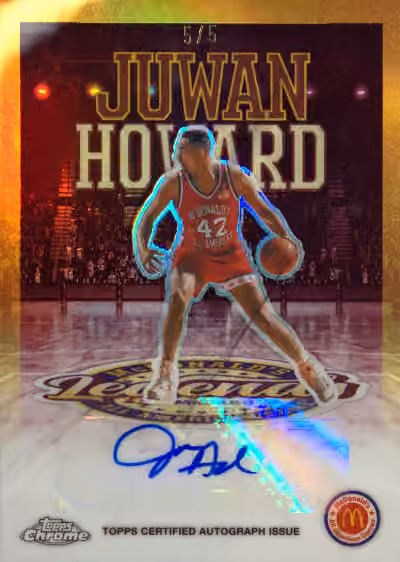 Juwan Howard | 2025-26 Topps Topps Chrome McDonald's All American Legends Autograph Red Refractor #LA-JH